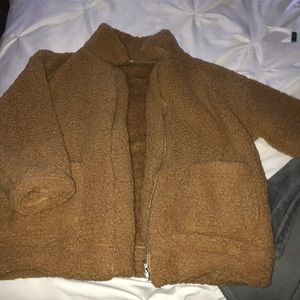 Brown teddy jacket